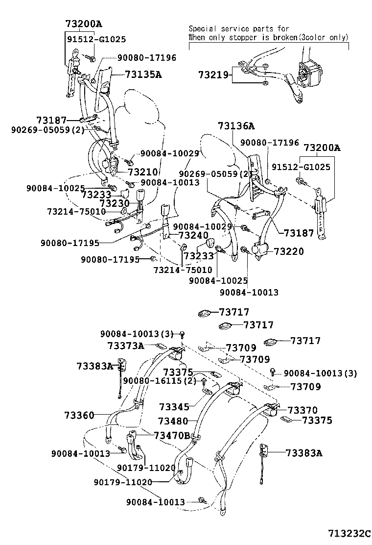 Thumbnail 2 for 73023-AA010-B0