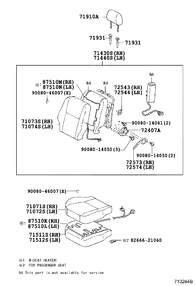 71630-02080 SPRING ASSY, FRONT SEAT BACK, RH(FOR SEPARATE TYPE) product image