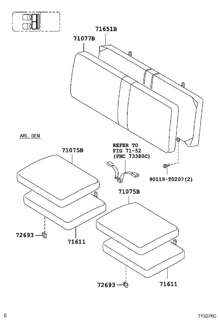 Thumbnail 14 for 71073-0KB40-B0