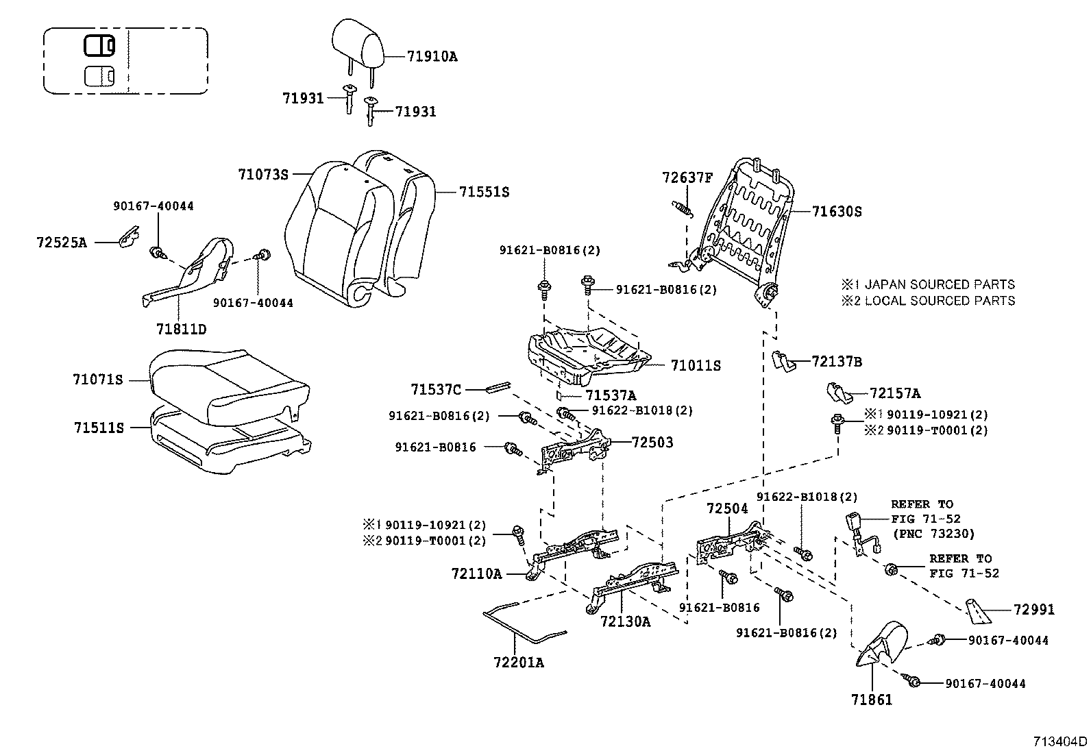 Thumbnail 3 for 71073-0KB40-B0