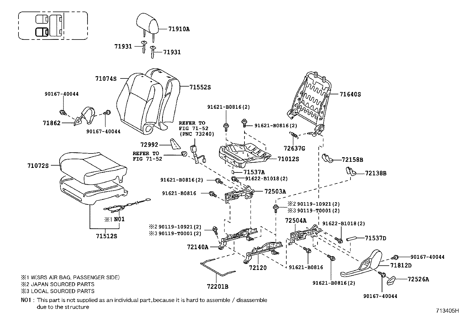 Thumbnail 10 for 71073-0KB40-B0