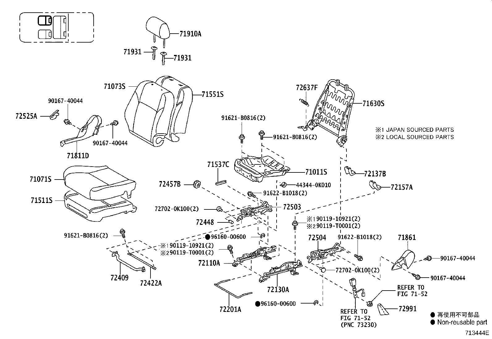 Thumbnail 4 for 71073-0KB40-B0