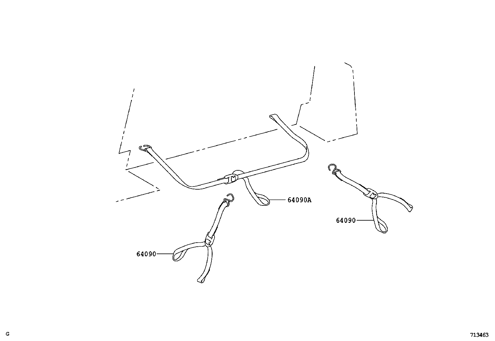 71308-28080 BRACKET SUB-ASSY, REAR SEAT CUSHION SUPPORT, LH product image