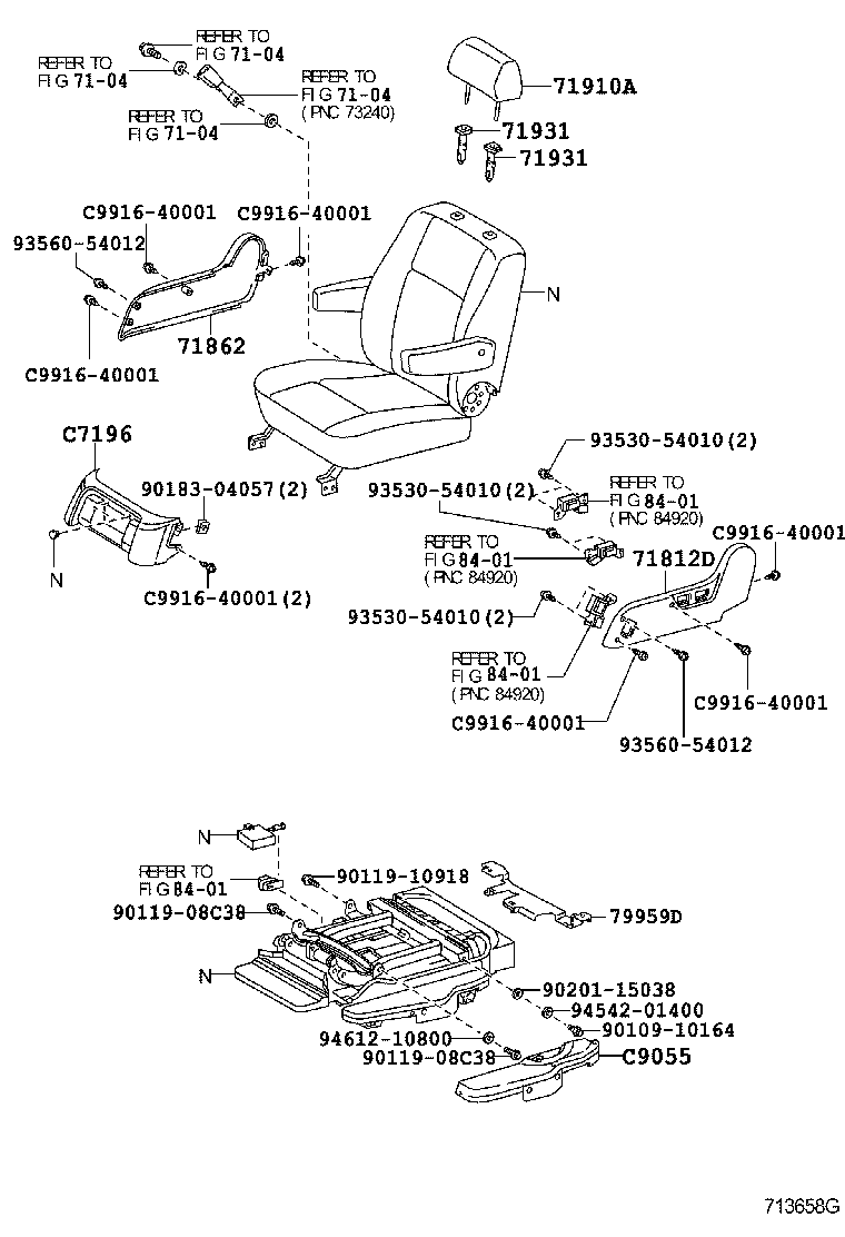 64099-43010 BASE SUB-ASSY, POWER LIFT ARM GUIDE product image