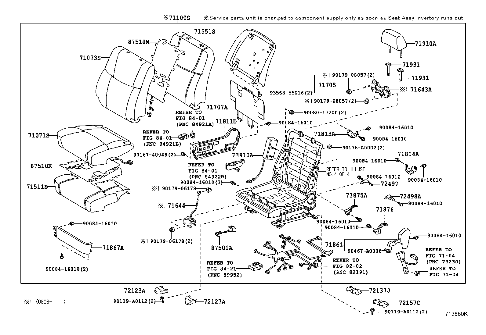 71012-AC050 FRAME SUB-ASSY, FRONT SEAT CUSHION, LH product image
