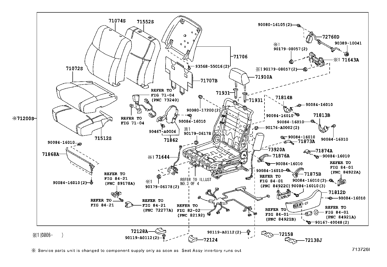 71012-AC050 FRAME SUB-ASSY, FRONT SEAT CUSHION, LH product image