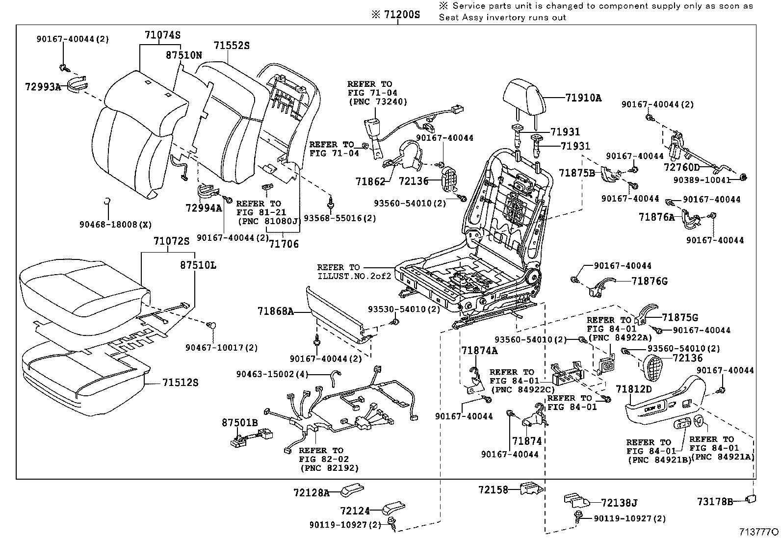 Toyota 71073-30E30-C0 COVER, FRONT SEAT BACK, RH(FOR SEPARATE TYPE)