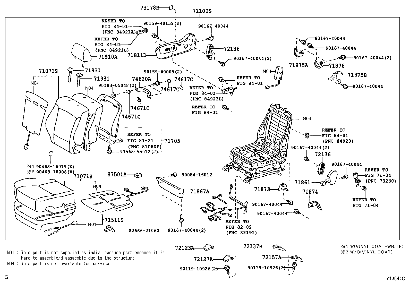 71501-0N030 PAD, FRONT SEAT CUSHION, RH(FOR SEPARATE TYPE) product image