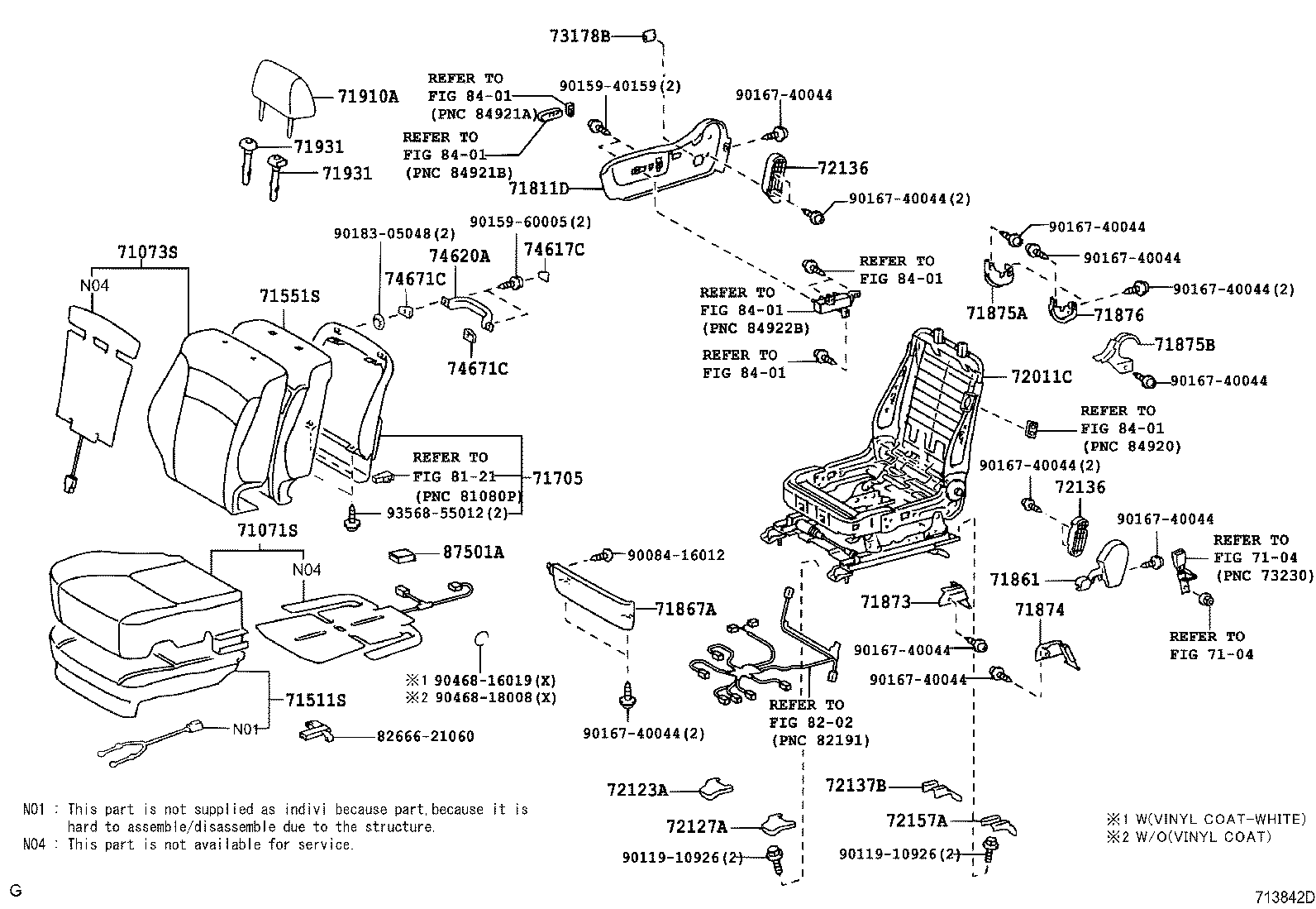 71501-0N030 PAD, FRONT SEAT CUSHION, RH(FOR SEPARATE TYPE) product image