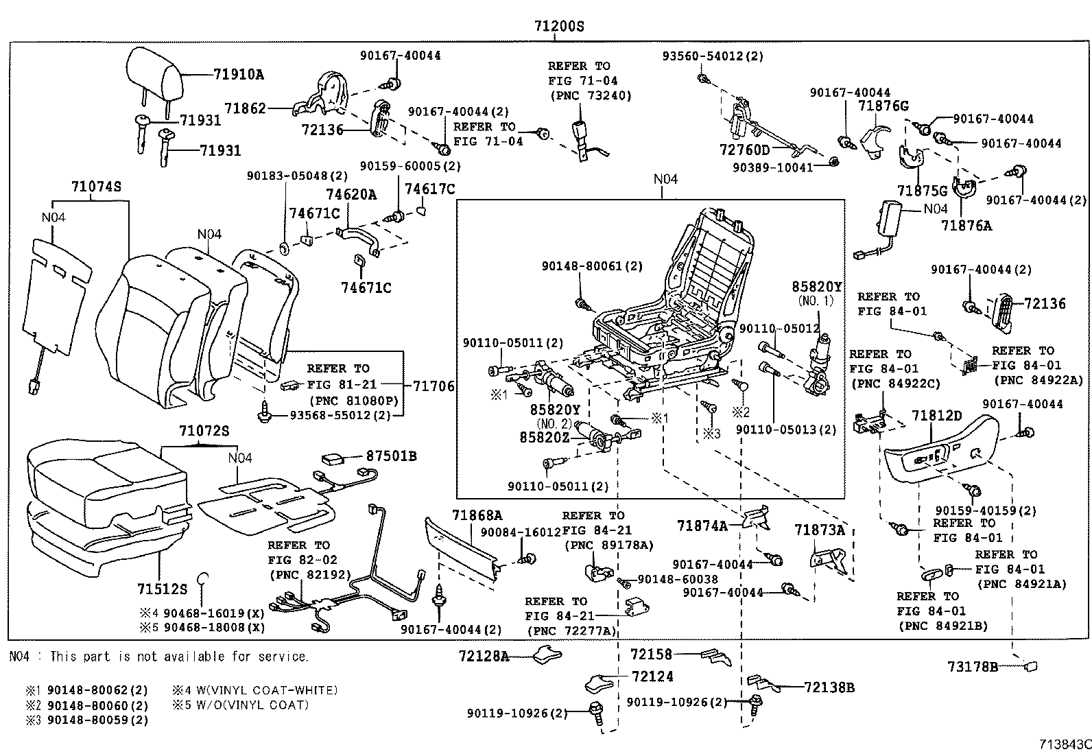 71501-0N030 PAD, FRONT SEAT CUSHION, RH(FOR SEPARATE TYPE) product image