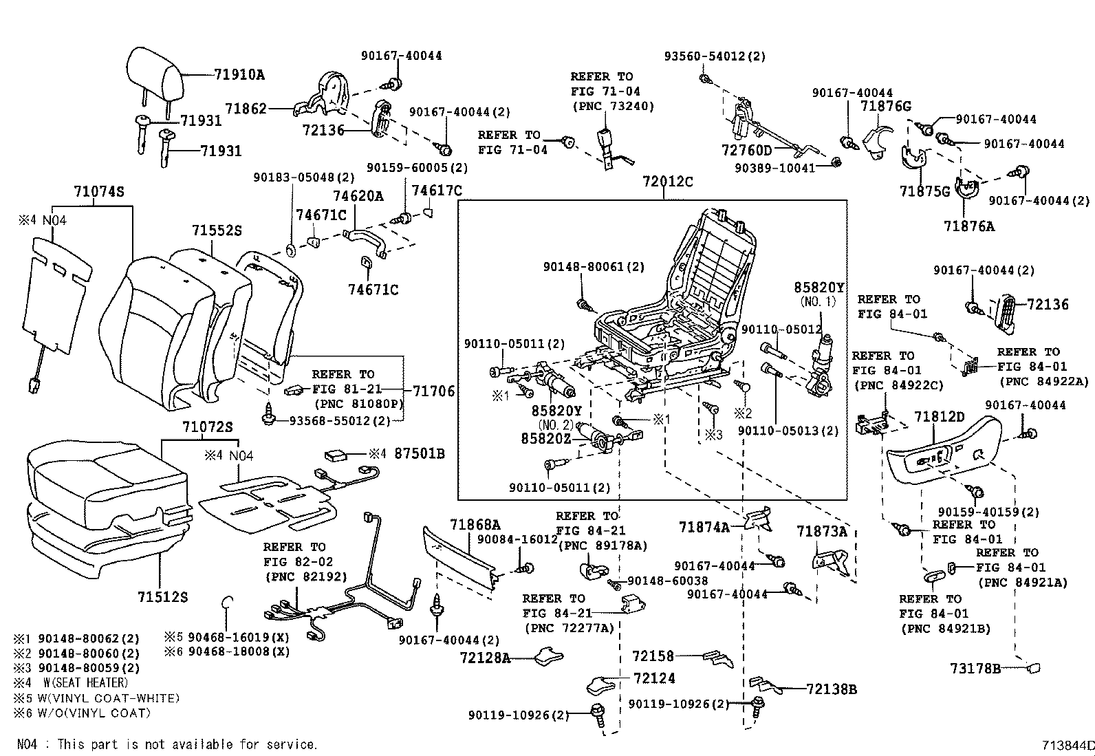 71501-0N030 PAD, FRONT SEAT CUSHION, RH(FOR SEPARATE TYPE) product image