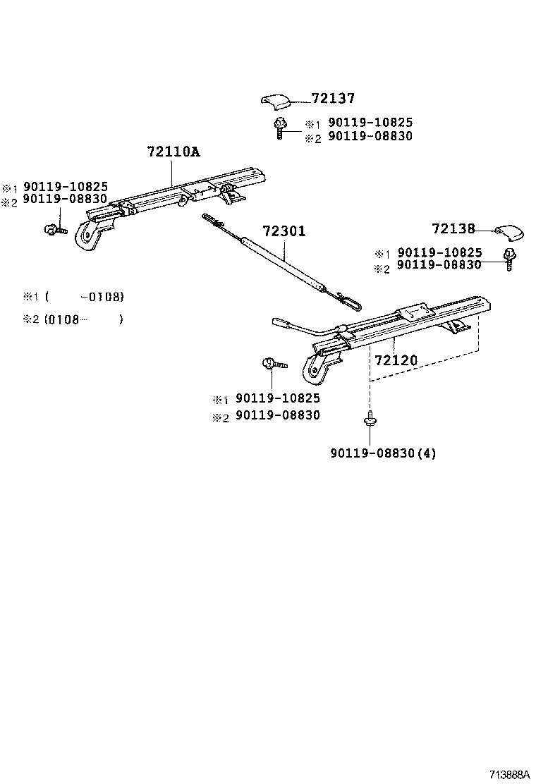 71015-35040 FRAME SUB-ASSY, REAR SEAT CUSHION product image