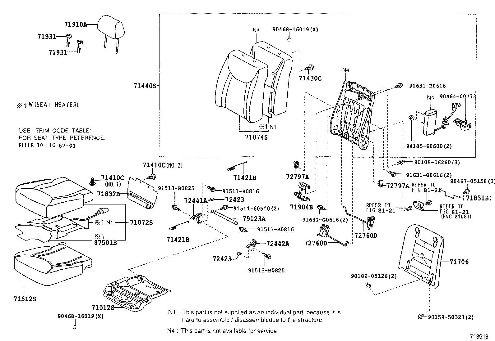 71705-50200 BOARD SUB-ASSY, FRONT SEAT BACK, RH product image