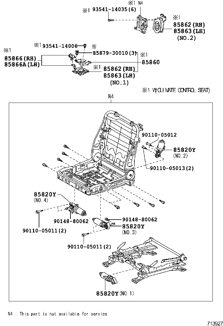 71502-33040 PAD, FRONT SEAT CUSHION, LH (FOR SEPARATE TYPE) product image