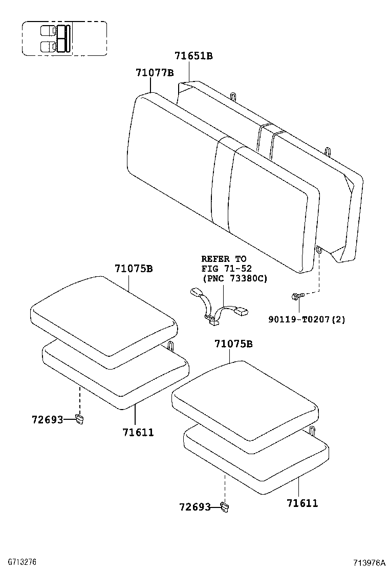 71071-0KB90-B0 COVER, FRONT SEAT CUSHION, RH(FOR SEPARATE TYPE) product image