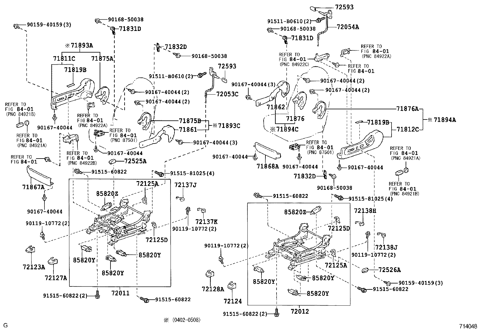 71875-24050-D0 COVER, RECLINING ADJUSTER INSIDE, RH product image