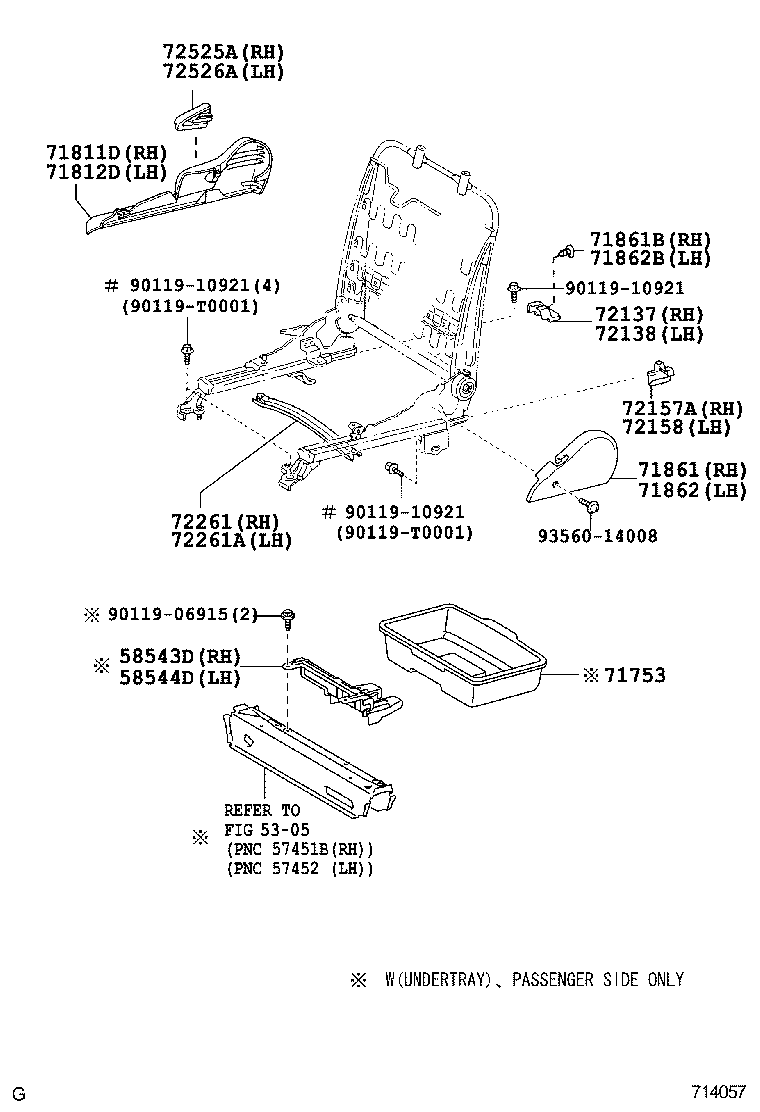71630-0D021 SPRING ASSY, FRONT SEAT BACK, RH(FOR SEPARATE TYPE) product image
