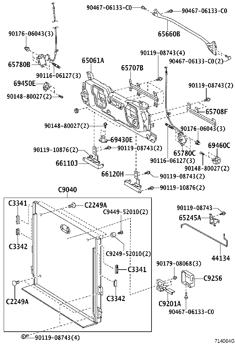 58415-52040 BOARD, REAR FLOOR, NO.1 product image