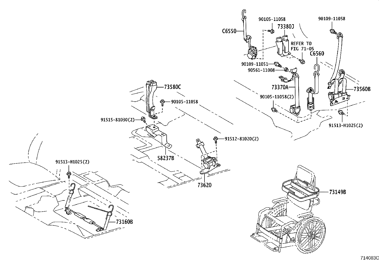 58237-52010 BRACKET, FRONT SEAT product image