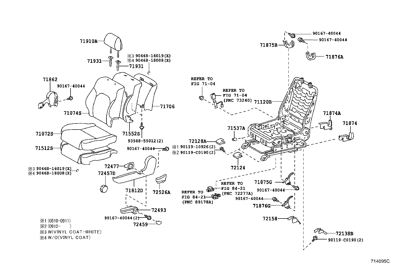 71501-0P010 PAD, FRONT SEAT CUSHION, RH(FOR SEPARATE TYPE) product image