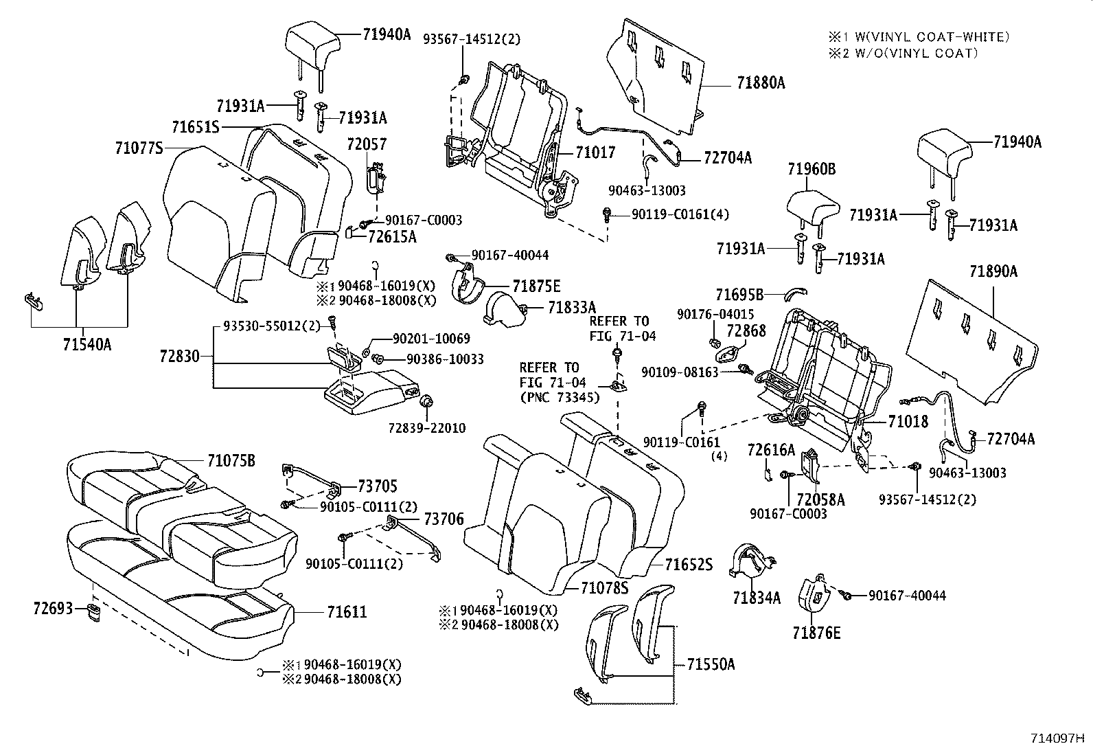 71017-0P010 FRAME SUB-ASSY, REAR SEAT BACK, RH product image