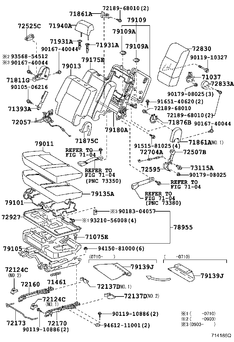 67771-28050 CLIP, REAR SEAT BACK BOARD product image
