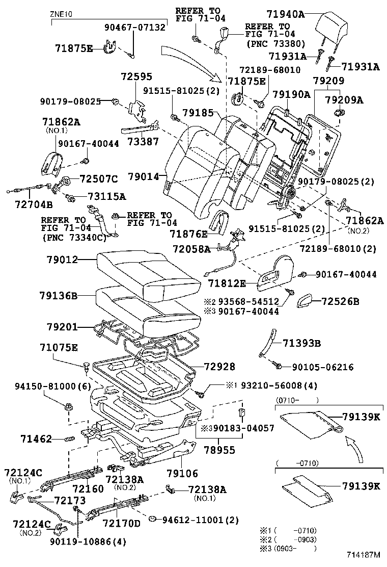 67771-28050 CLIP, REAR SEAT BACK BOARD product image