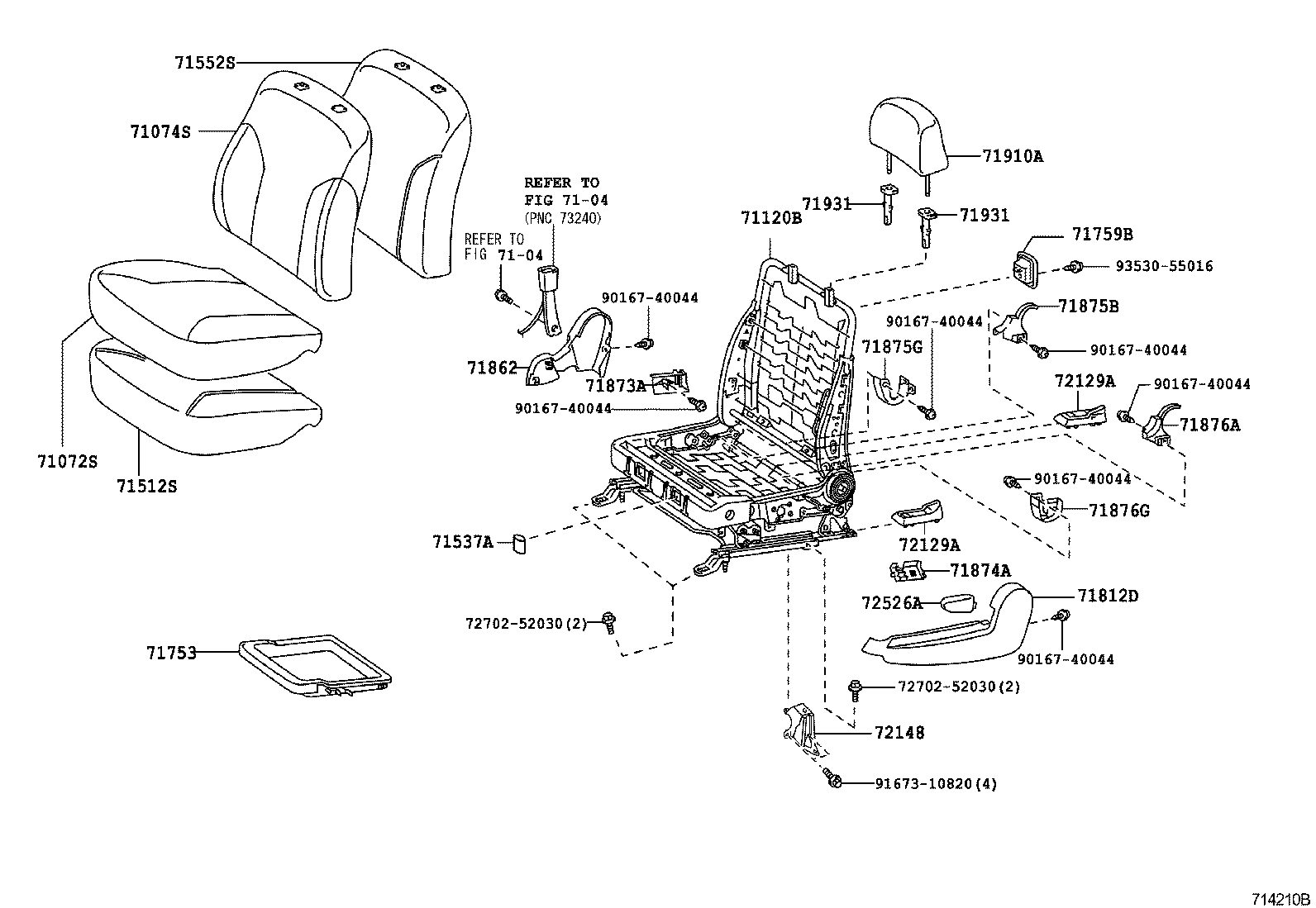 71620-0D080 SPRING ASSY, FRONT SEAT CUSHION, LH(FOR SEPARATE TYPE) product image