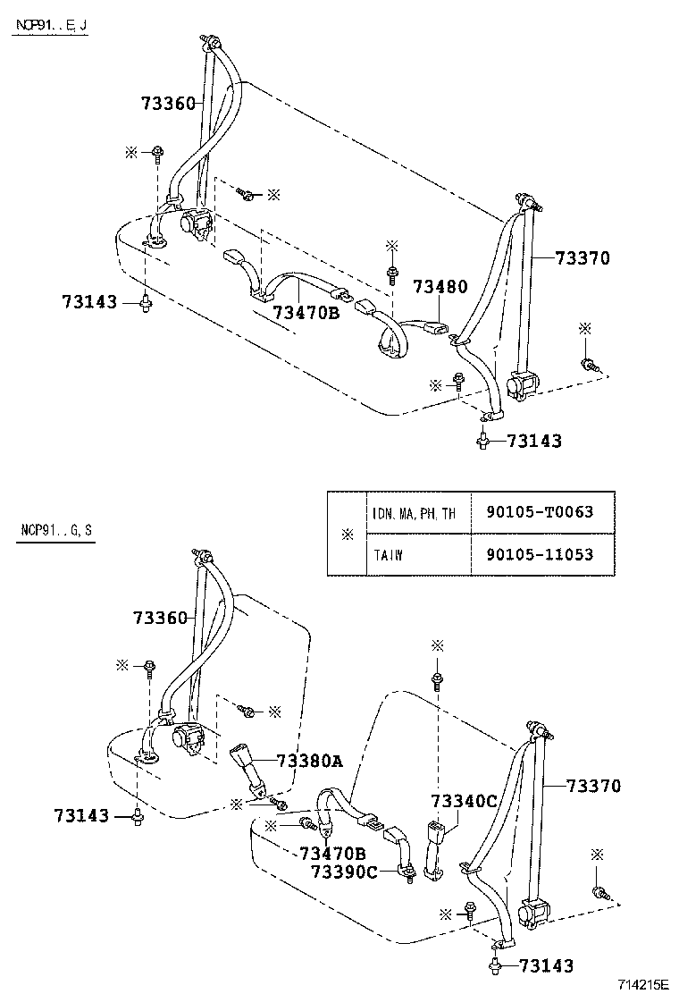73135-0D040-B0 COVER, SHOULDER BELT ANCHOR, RH product image