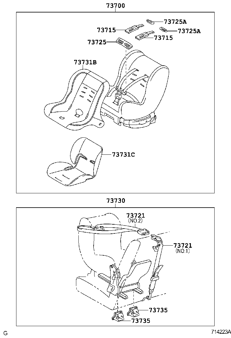 73220-30D01-C2 BELT ASSY, FRONT SEAT OUTER, LH product image
