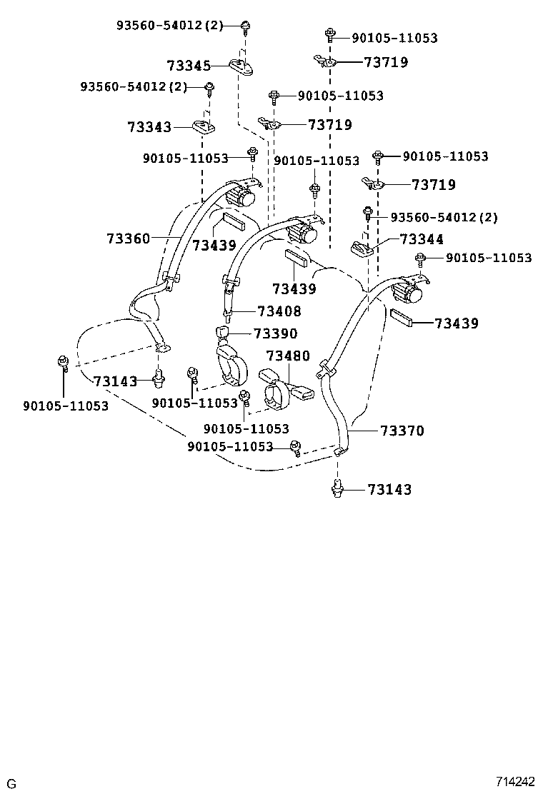 73230-52601-C0 BELT ASSY, FRONT SEAT INNER, LH product image