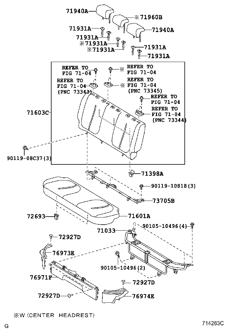 71017-52470 FRAME SUB-ASSY, REAR SEAT BACK, RH product image