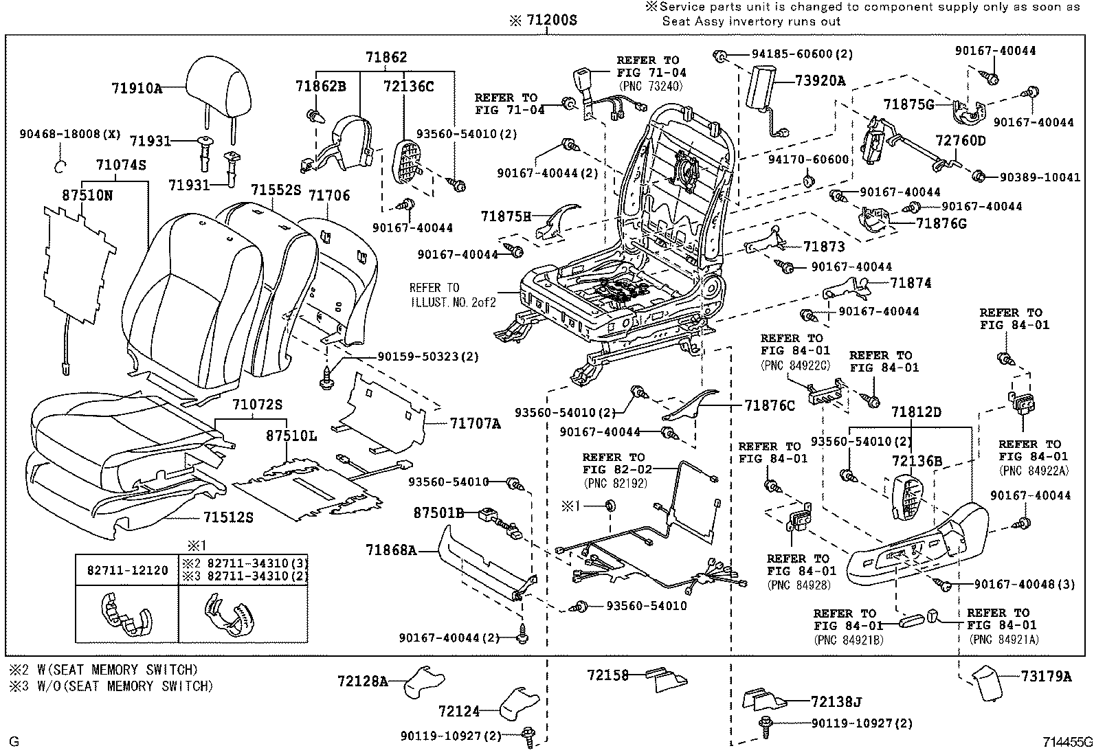 71501-33080 PAD, FRONT SEAT CUSHION, RH(FOR SEPARATE TYPE) product image