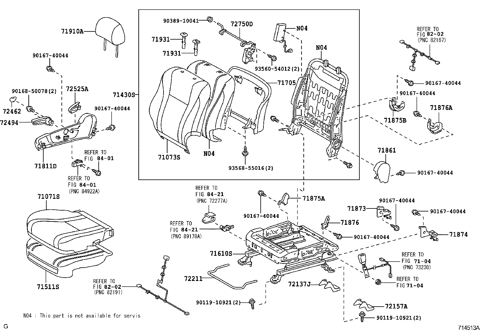 71630-06280 SPRING ASSY, FRONT SEAT BACK, RH(FOR SEPARATE TYPE) product image