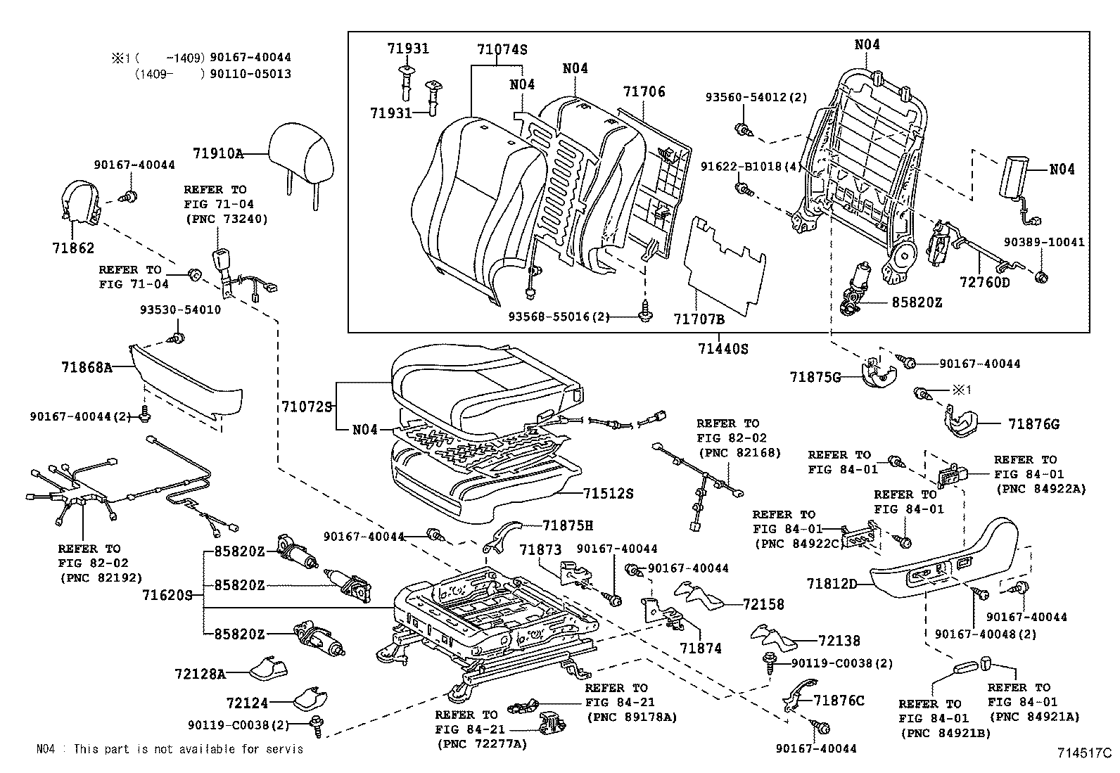 71620-06152 SPRING ASSY, FRONT SEAT CUSHION, LH(FOR SEPARATE TYPE) product image