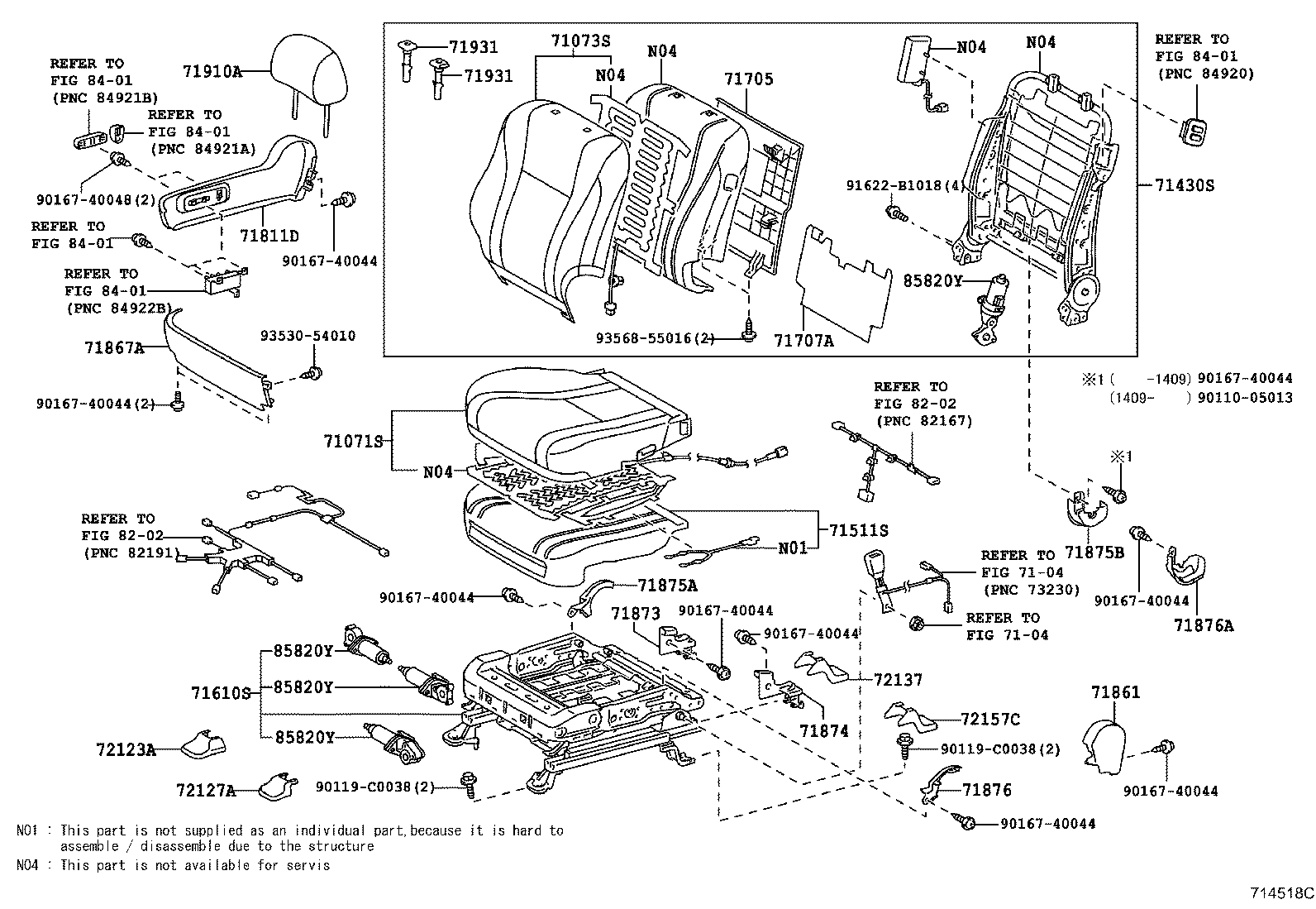 71620-06152 SPRING ASSY, FRONT SEAT CUSHION, LH(FOR SEPARATE TYPE) product image
