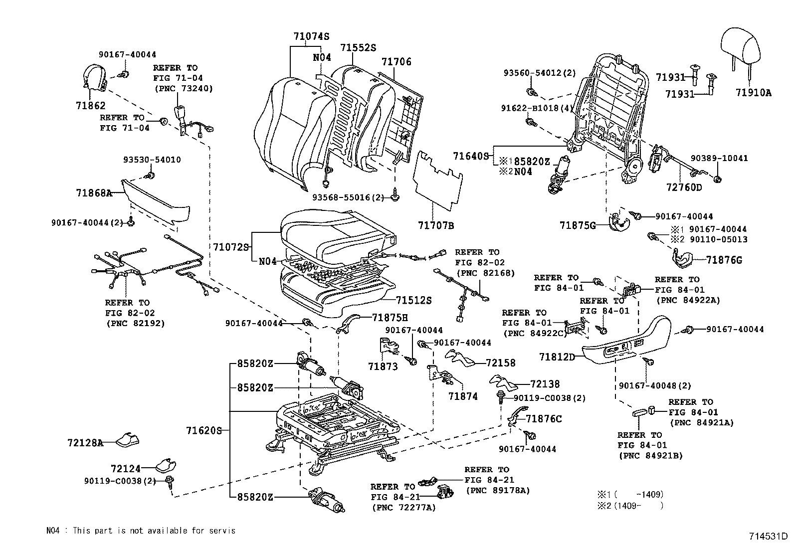 71620-06152 SPRING ASSY, FRONT SEAT CUSHION, LH(FOR SEPARATE TYPE) product image
