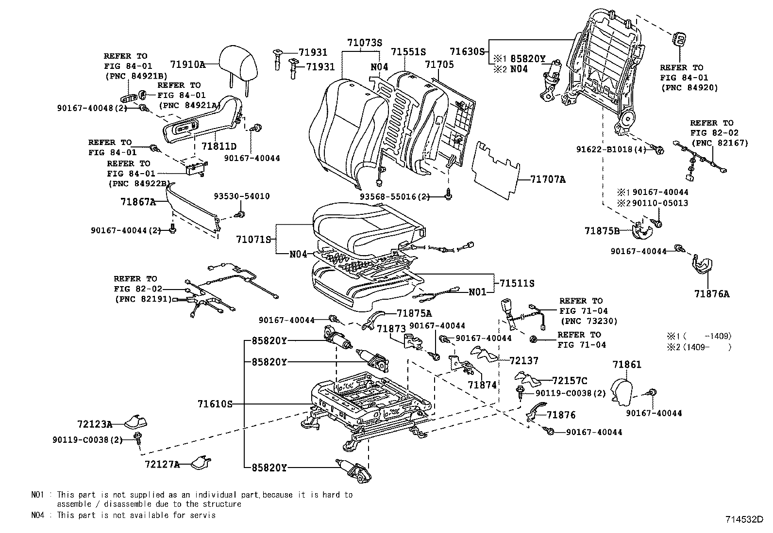 71620-06152 SPRING ASSY, FRONT SEAT CUSHION, LH(FOR SEPARATE TYPE) product image