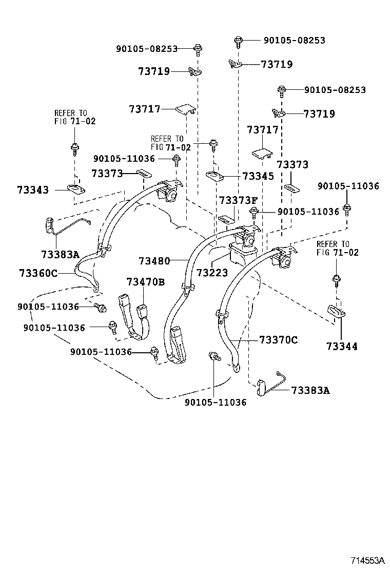 73223-06030 COVER, SEAT BELT RETRACTOR product image