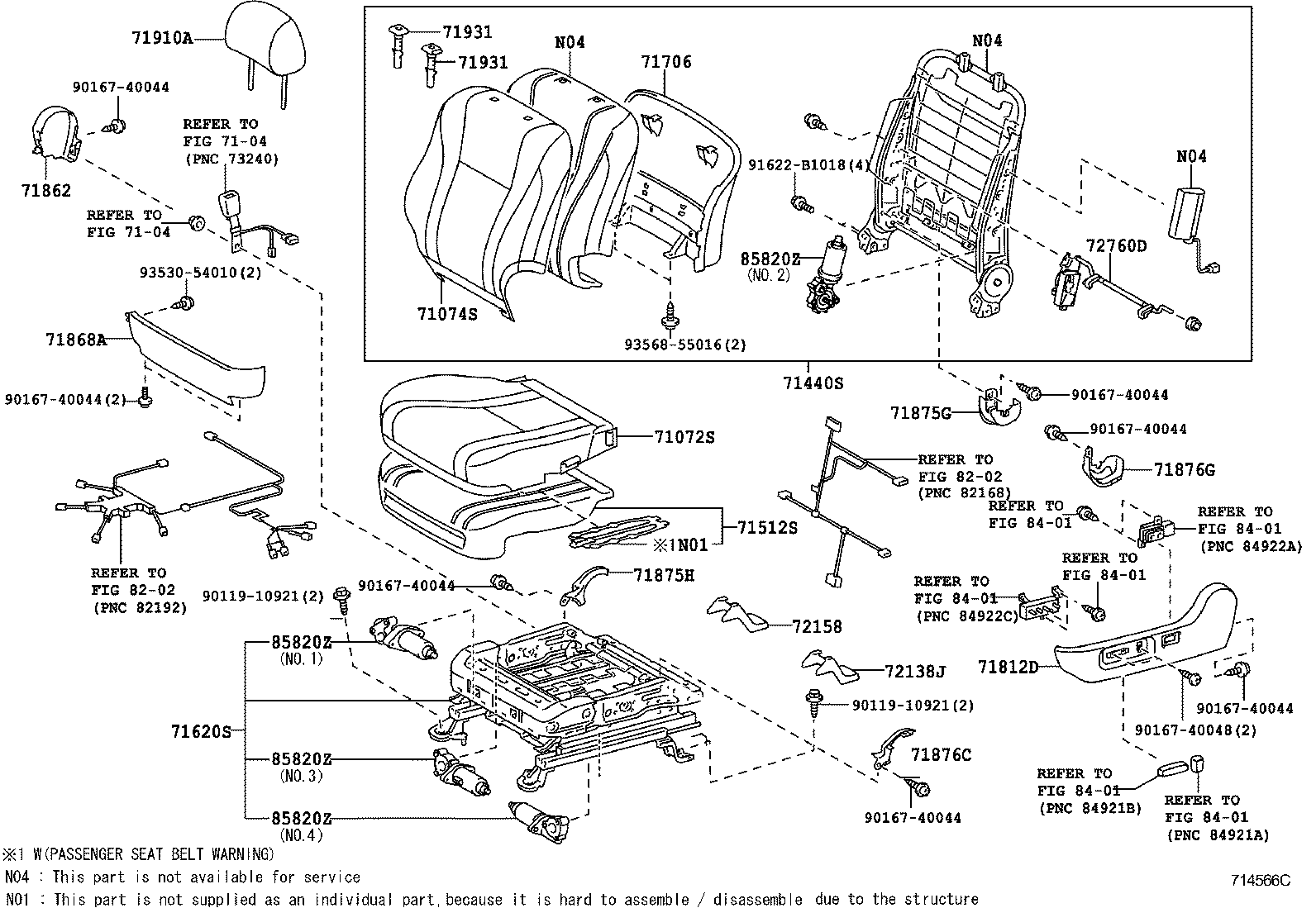71630-06280 SPRING ASSY, FRONT SEAT BACK, RH(FOR SEPARATE TYPE) product image