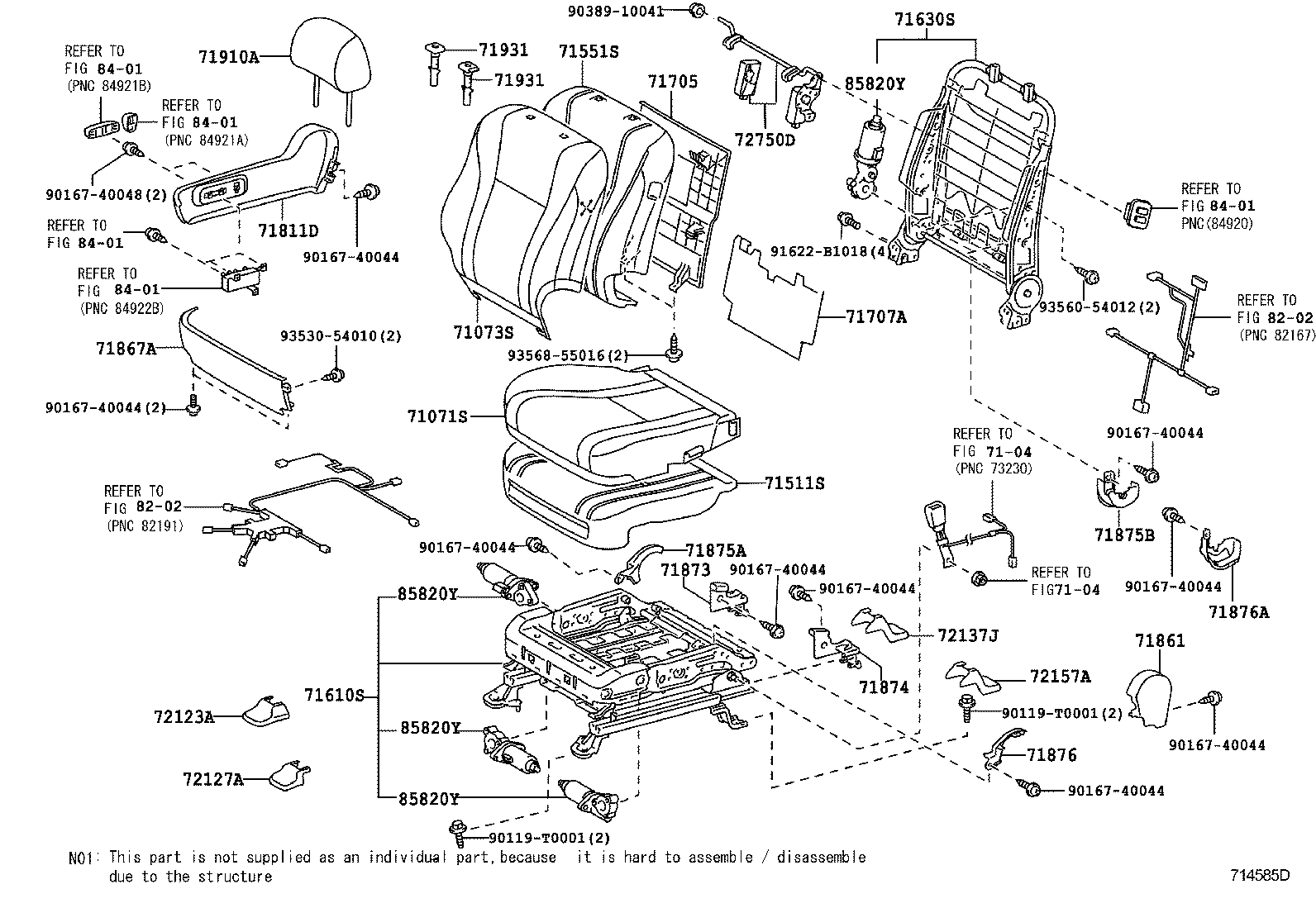 71630-06200 SPRING ASSY, FRONT SEAT BACK, RH(FOR SEPARATE TYPE) product image