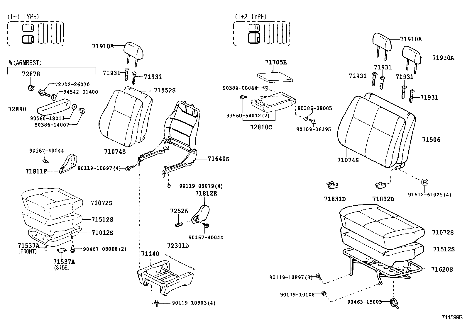 79103-26250 SPRING ASSY, NO.1 SEAT BACK product image