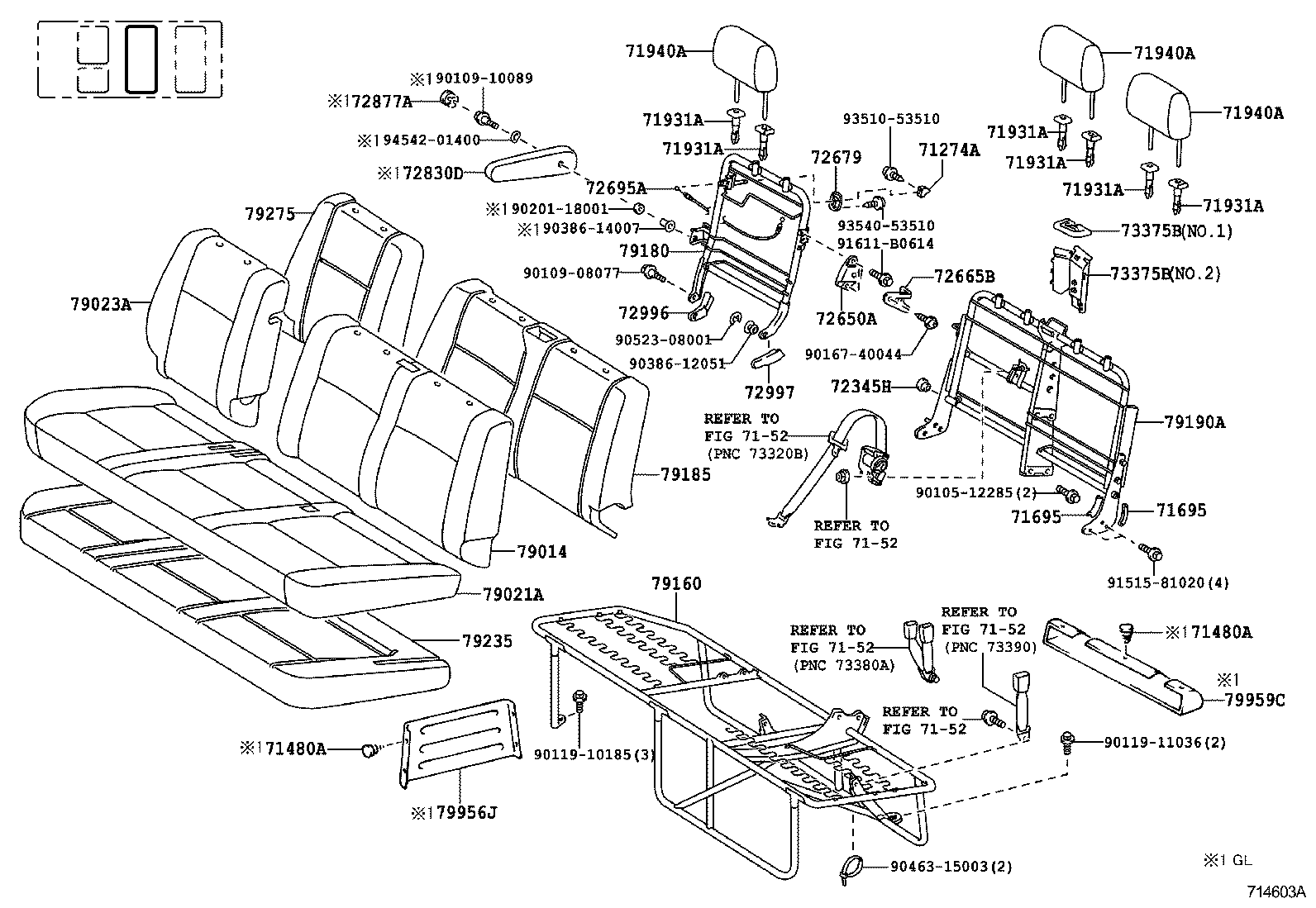 79103-26250 SPRING ASSY, NO.1 SEAT BACK product image
