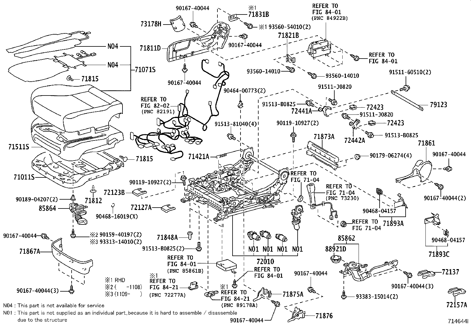 71831-50050-A2 COVER, FRONT SEAT HINGE, RH product image