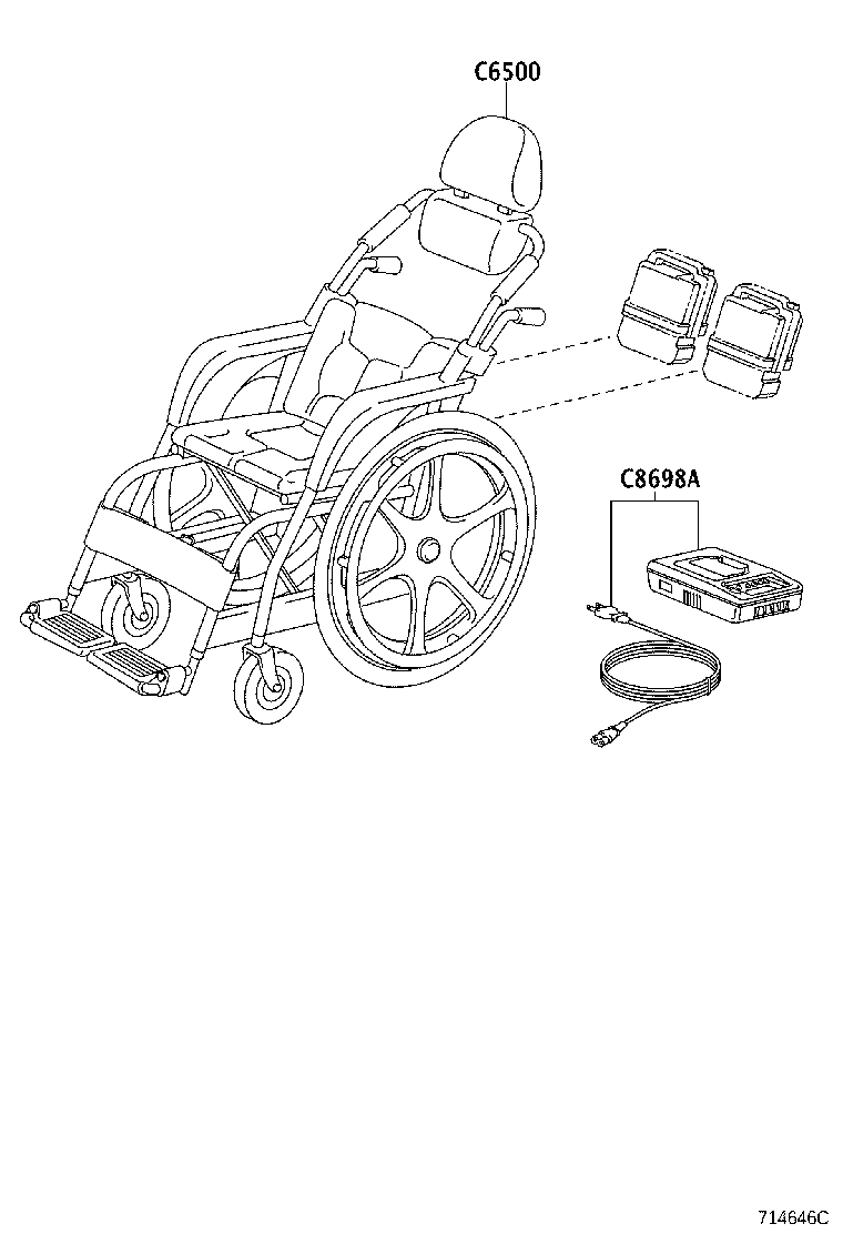 C7950-22010-E4 WHEEL CHAIR ASSY product image
