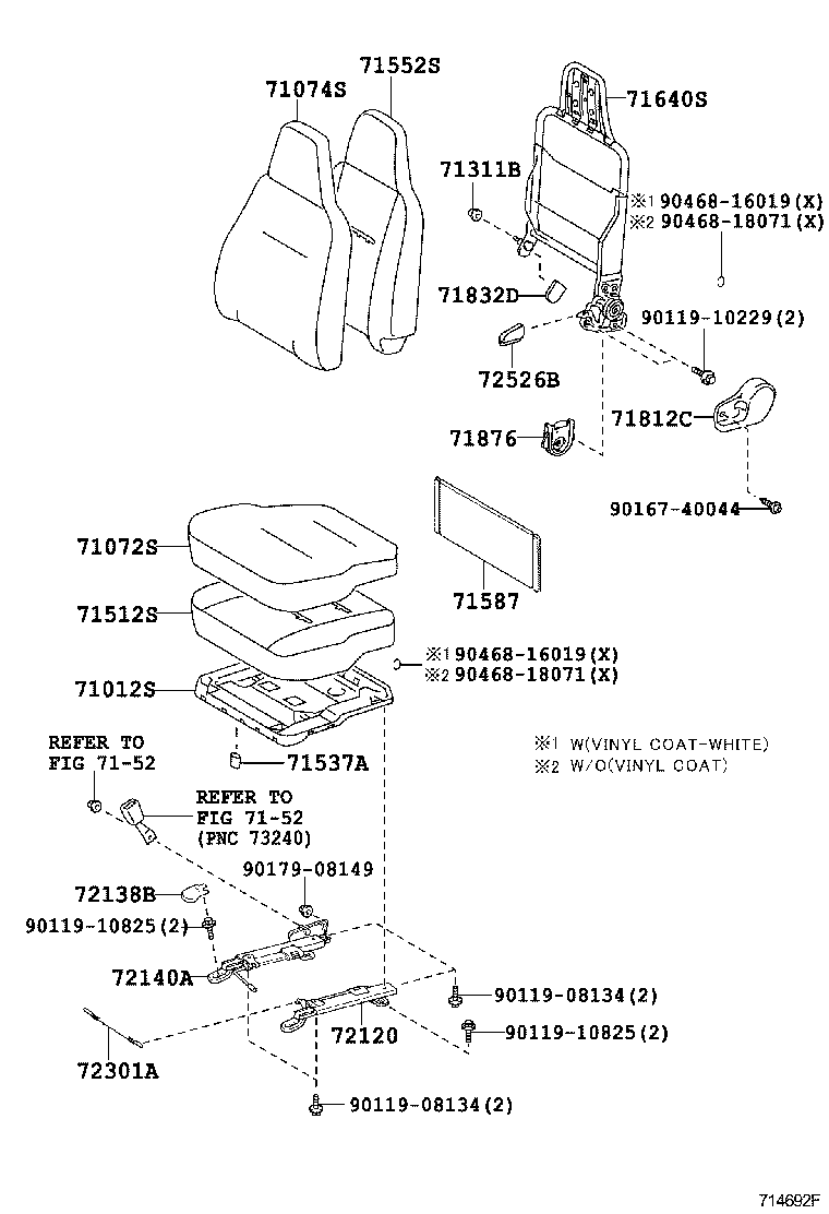 71013-37120 SPRING ASSY, FRONT SEAT BACK, RH(FOR SEPARATE TYPE) product image