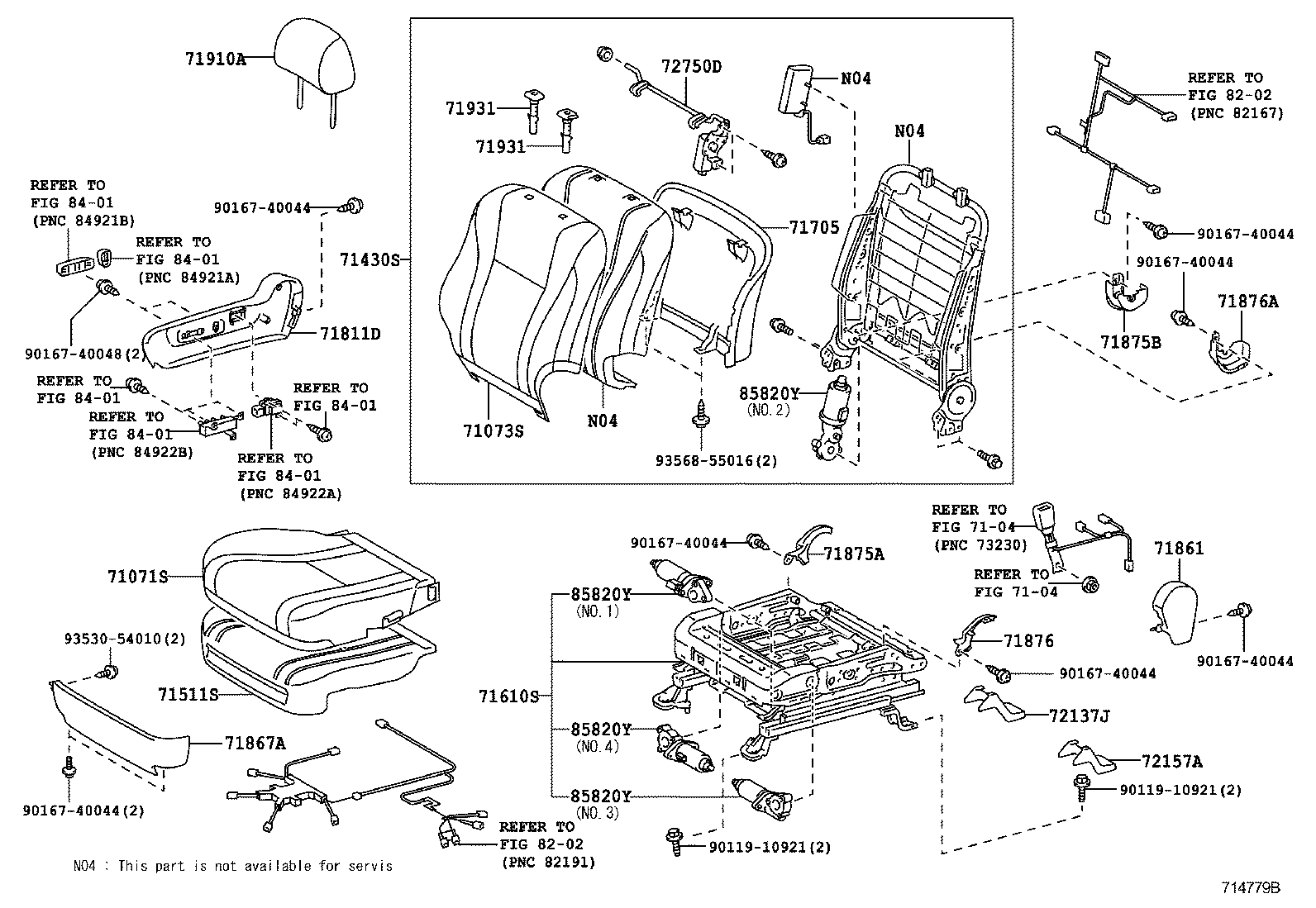 71630-06280 SPRING ASSY, FRONT SEAT BACK, RH(FOR SEPARATE TYPE) product image