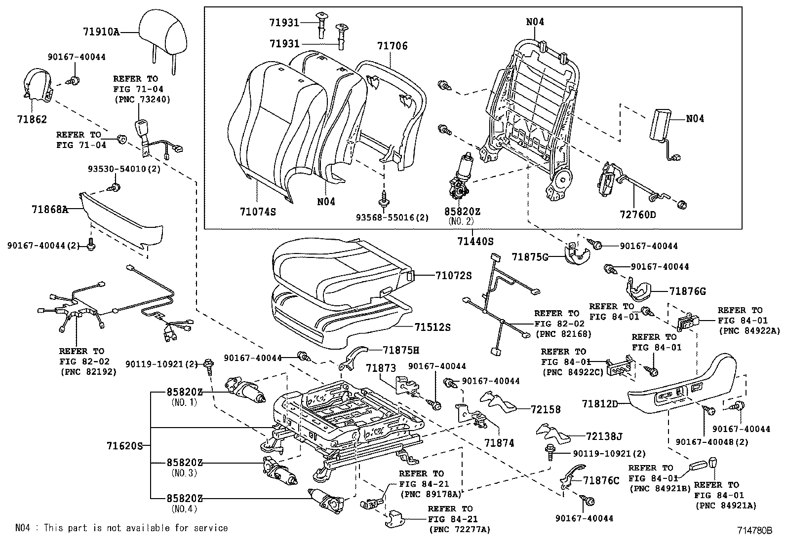 71630-06280 SPRING ASSY, FRONT SEAT BACK, RH(FOR SEPARATE TYPE) product image