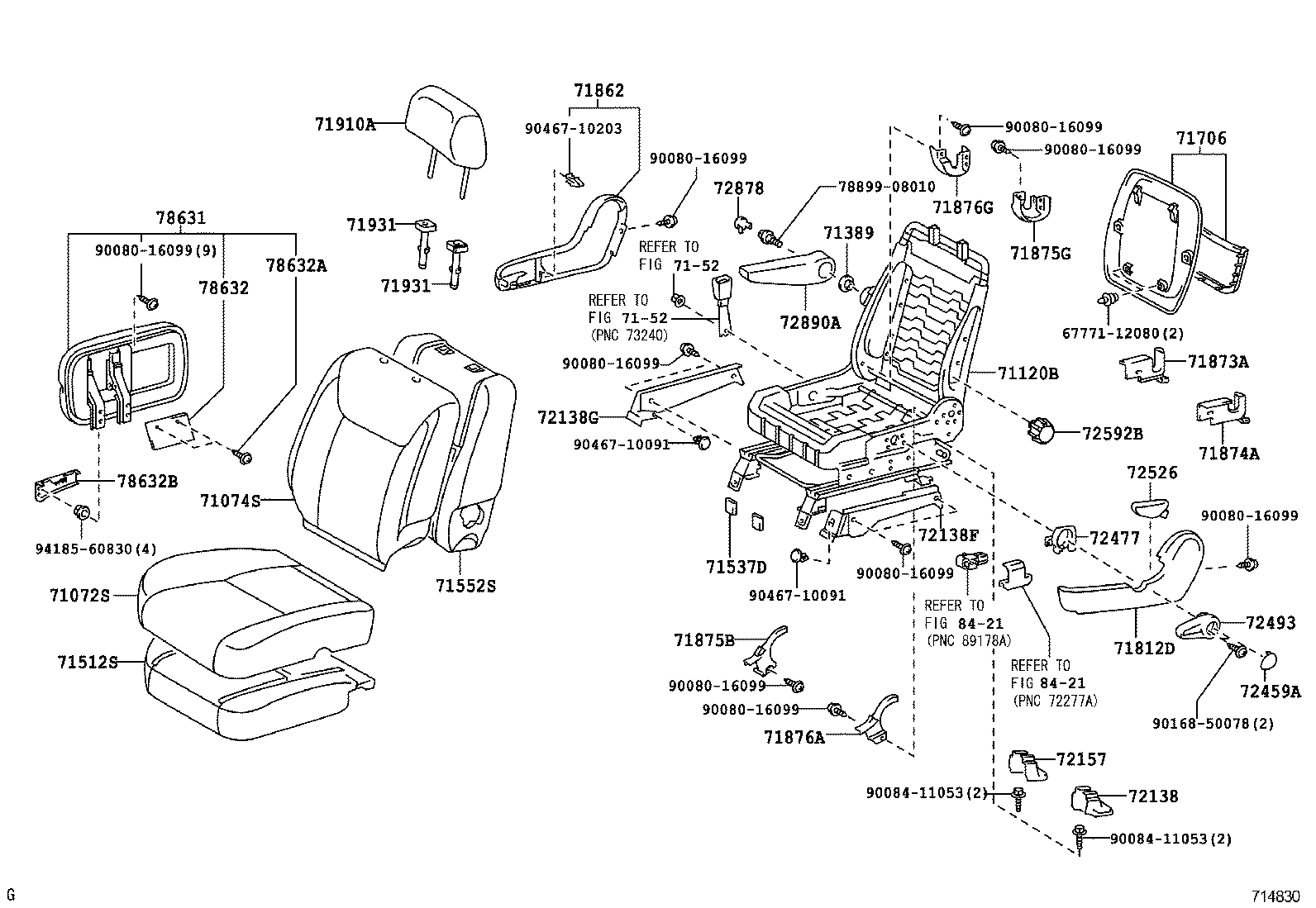 71461-AE010 SPRING, REAR SEAT CUSHION product image