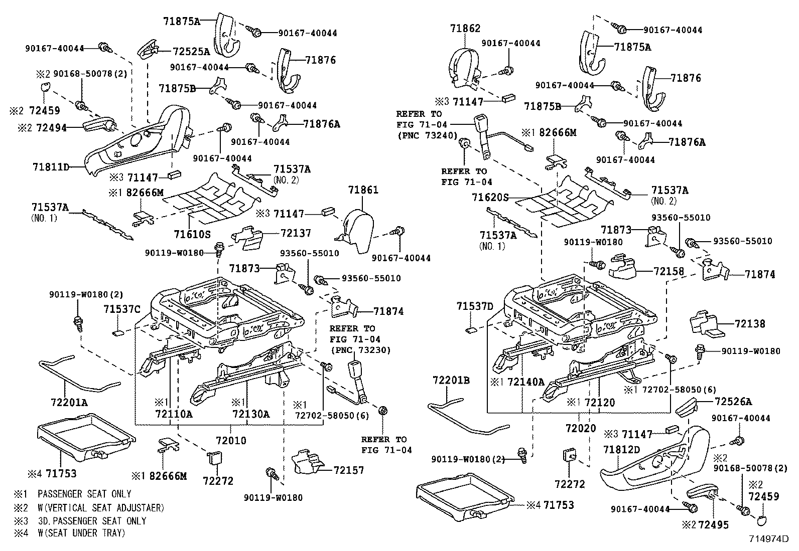 71502-02130 PAD, FRONT SEAT CUSHION, LH (FOR SEPARATE TYPE) product image